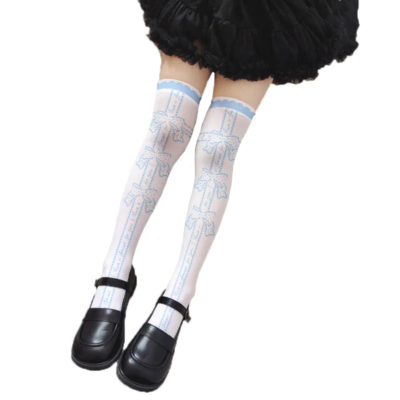 Girl Long Tube Sexy Cute Sweet Lolita Thigh Stockings Cartoon Knee Qme style18 One Size