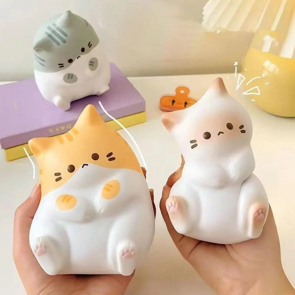 Kawai Cat Squishy Fidget Toy Slow Rebound Squeeze Stress Ball Cute Qme