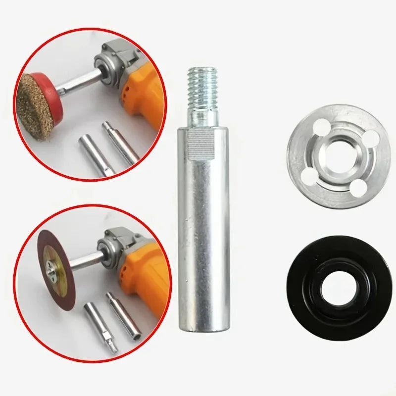 Extension Rods for Angle Grinders, Equipped with Two Threaded Adapters for Type Angle Grinders. Qme