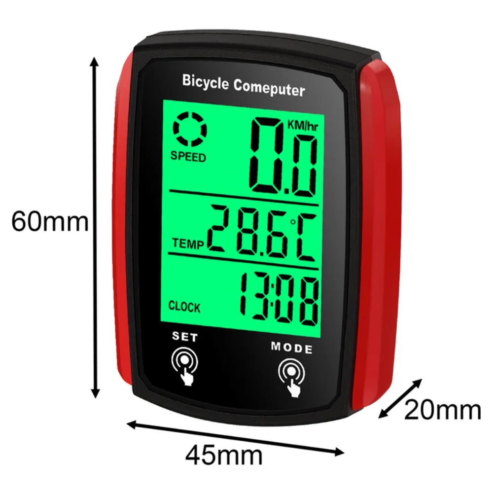 Bicycle Computer Wired Speedometer Bike USB Luminous LCD Rechargeable Odometer for Road Mountain Bike Cycling Speed Counter Qme