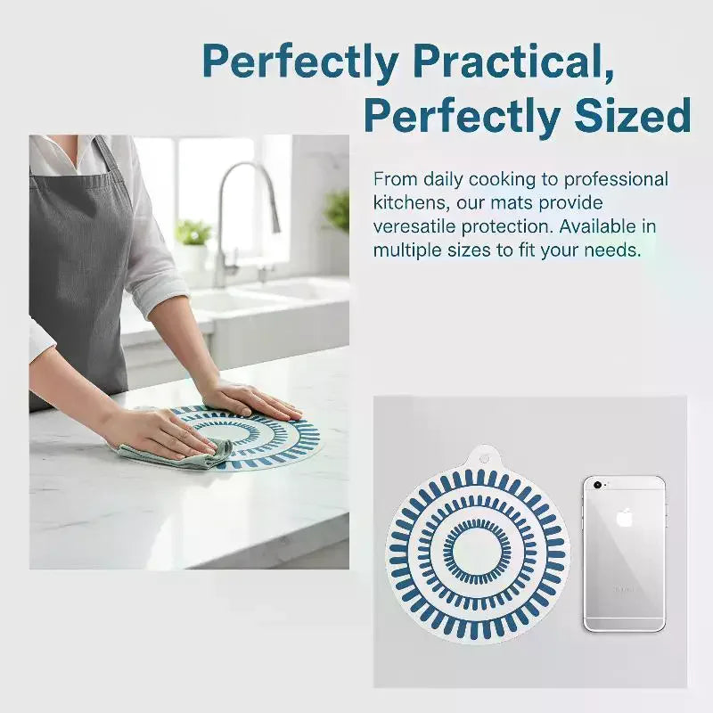 Induction Cooktop Mat Non-slip Silicone Scratch Protector Silicone Thermochromic Induction Cooktop Protective Cover Pot Mat Qme