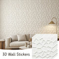Stain Resistant Grid 3D Wallpaper 35cmx35cm Wall Sticker Modern Self Qme white 35cmx35cm 4pcs