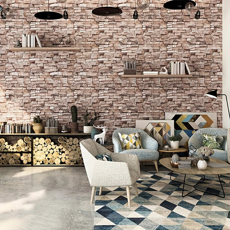 European Style Faux Brick Wallpaper for Kitchen Bedroom Living Room Wall Decoration Vinyl Panels Self Adhesive Wall Stickers Qme