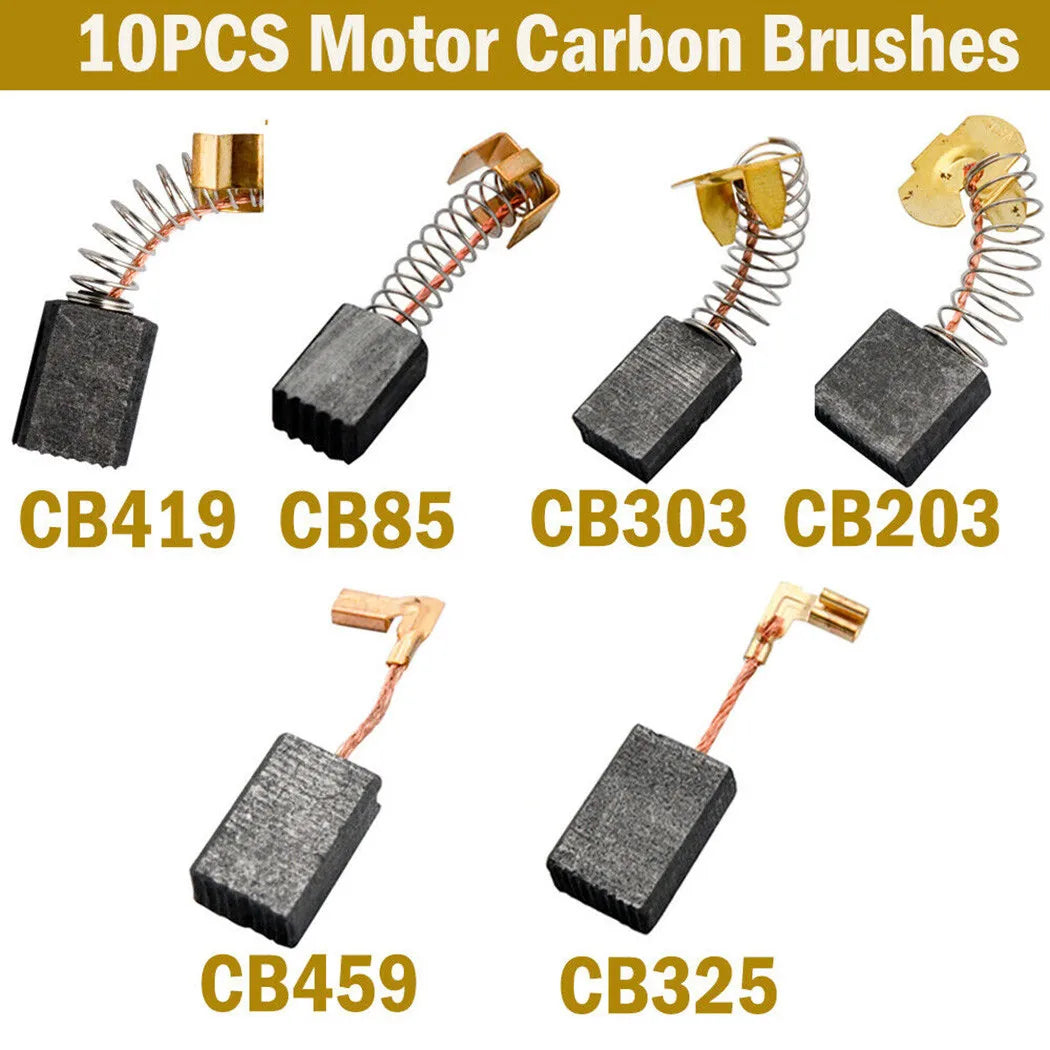 10pc Carbon Brush For Angle Grinder GA5030 CB 325/459/303/419/203/85 GV5000 4301SV 6510B-2 8410B 9035 9504BH 6510 Set Qme