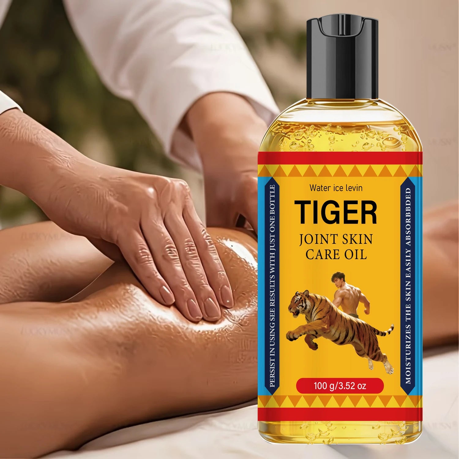 Collagen Infused Tiger Joint Skin Oil, Quick Absorb Hydrating Firming Body Care Oil Qme