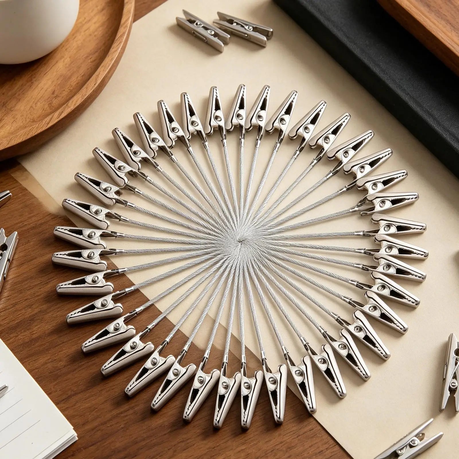 Clips For Pictures 40 Pieces Long Tailed Metal Clamp Photo Clips On Stick For DIY Card Note Postcard Display Office Dorm Qme