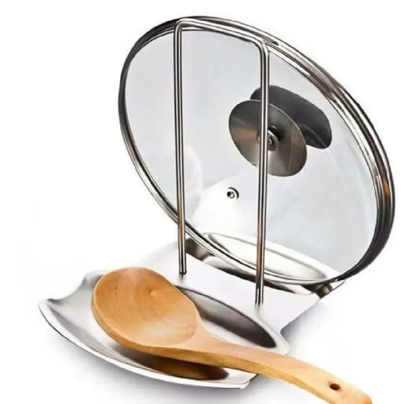 Stainless Steel Pot Lid Holder Kitchen Storage Rack for Utensils And Dish Storage Multi-Functional Home Use Organizer Qme