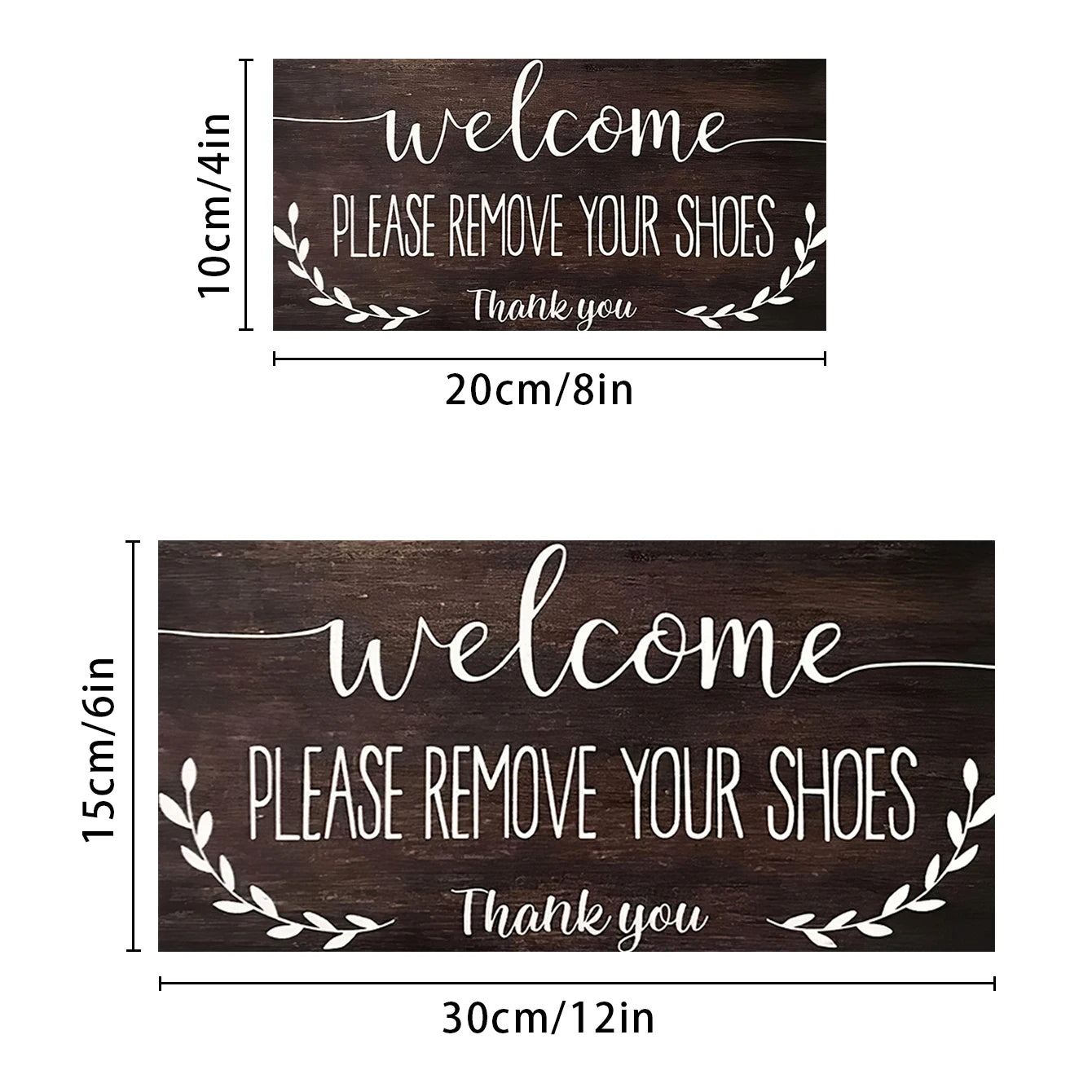 Rustic Welcome Please Remove Your Shoes Wall Hanging Decor Wood Art Plaques Sign Door Sign for Home Living Room Decor Qme