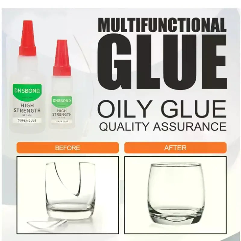 20/50g Instant Glue Fast Super Glue Universal Clear Non-Marking Repair Adhesive High Strength Welding Oily Super Glue Qme