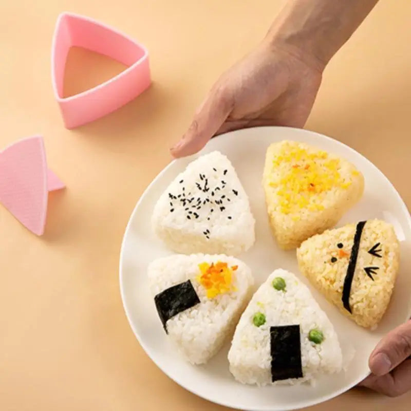 DIY Sushi Mold Onigiri Rice Ball Food Press Triangular Maker 8 5x 5 X Qme