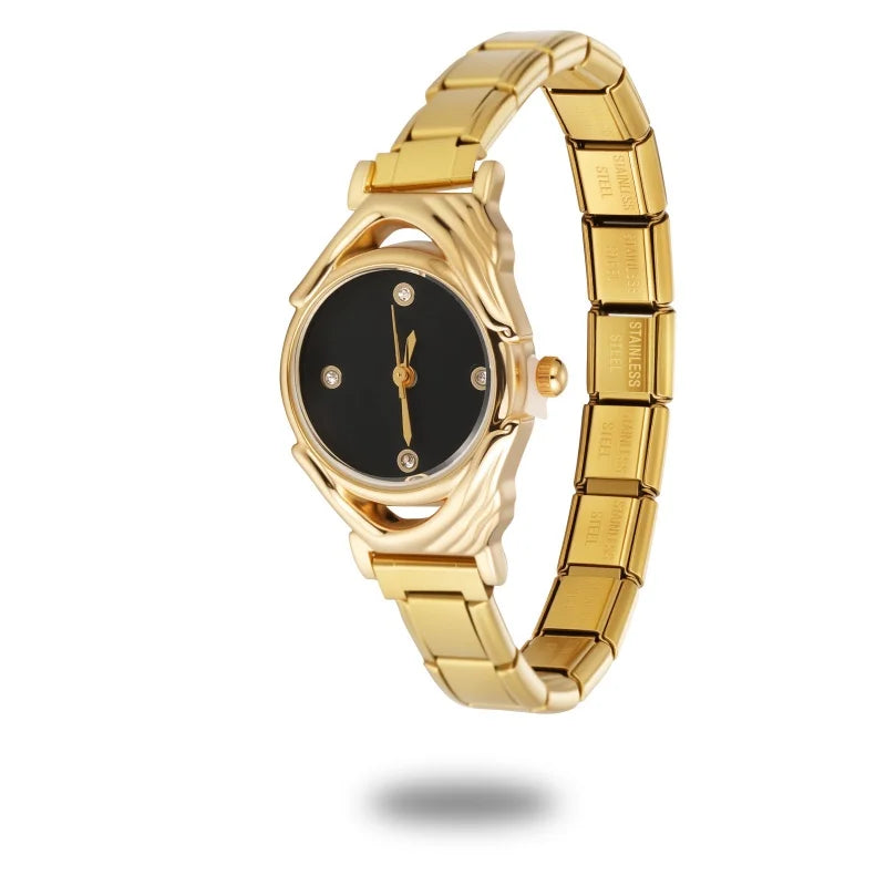 Vintage Luxury HighQuality Women Men Stainless Steel Shake Rotate Pearl Round Watch Bracelet For Friend Birthday DIYJewelry Gift Qme S 22.