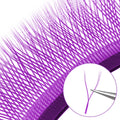 NATUHANA YY Shape Ombre Eyelashes Extension Two Tip Lashes C D Curl Qme Purple LU 0.07mm|9mm