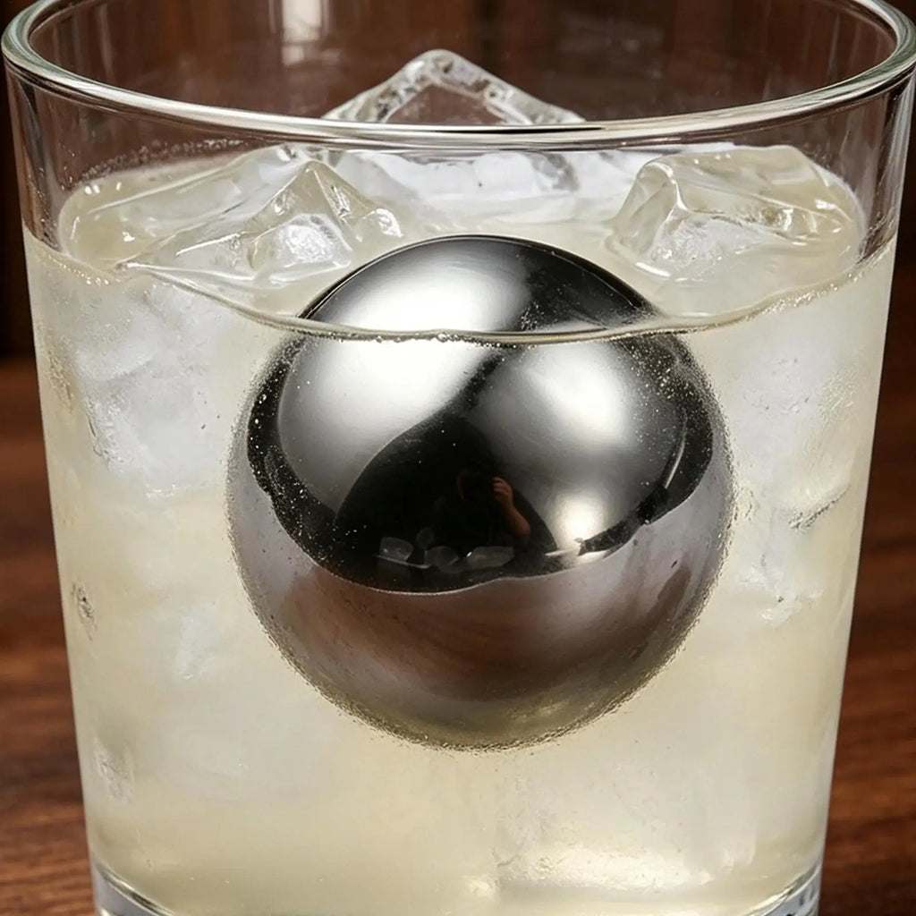 Espresso Cooling Ball Reusable Refreezable Tool Stainless Steel Ice Qme