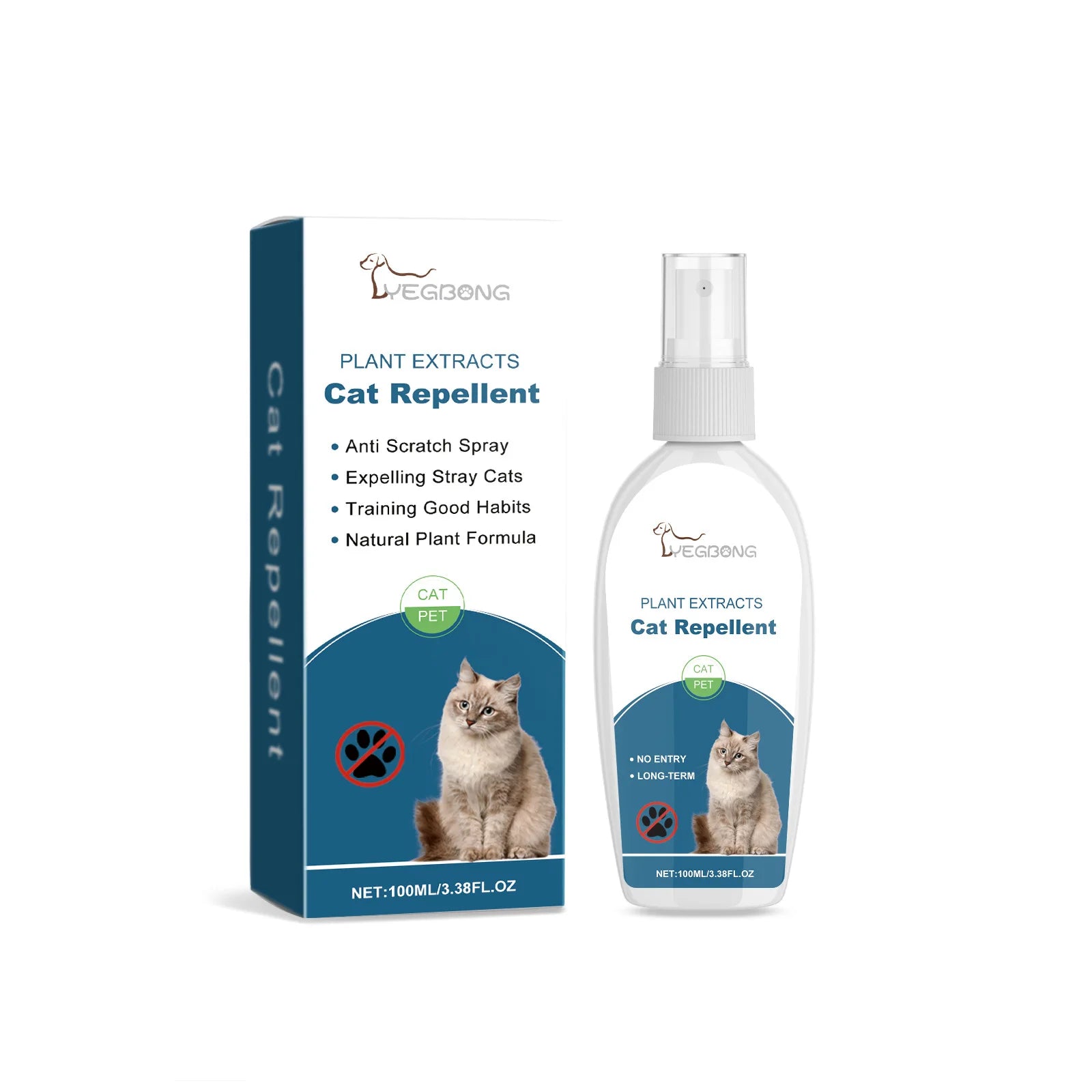 Cat Repellent Spray Anti Scratch Prevent Biting Scratching Stop Sofa Chew Gnaw Corrector Furniture Protect Pet Training Liquid Qme 100ml Boxed