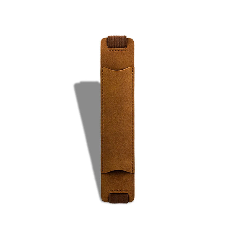 Adjustable Elastic Band Pen Holder PU Leather Sleeve Pouch Notebook Qme A5