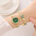 New Fashion Butterfly Strap with Diamond Set Round Women's Watch Simple Student Bracelet Watch Women's Quartz Watch Qme 1