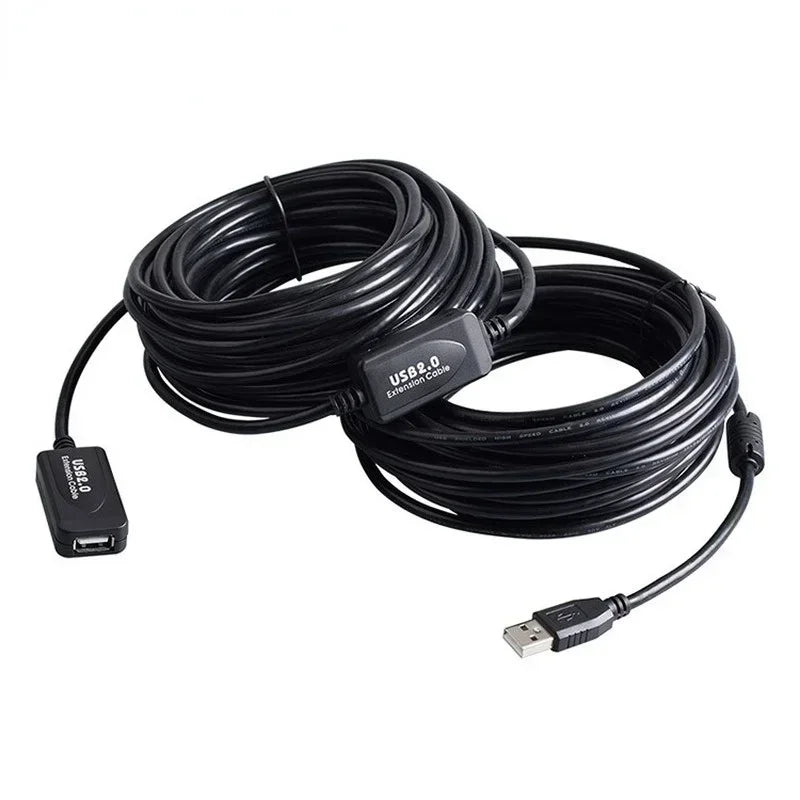 USB 2.0 Male To Female USB Cable Extender Cord Wire Super Speed Data Sync USB2.0 Extension Cable 10m 15m 20m 30m for PC Laptop Qme