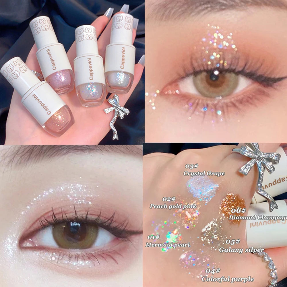 Cappuvini Liquid Eyeshadow High-gloss Shiny Mermaid Pearl Tears Qme