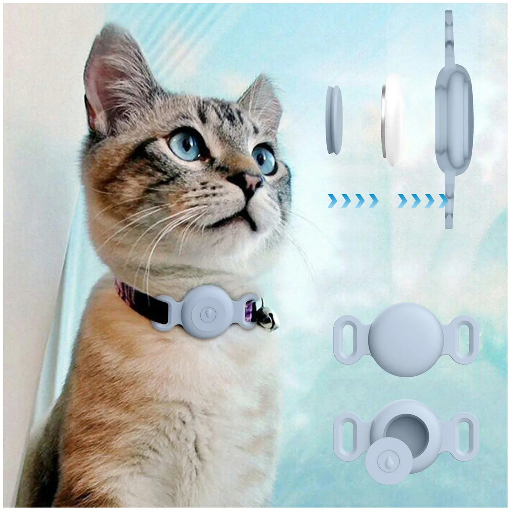 Cover For Apple Airtag Case Dog Cat Collar GPS Finder Colorful Protective Soft Silicone Case For Apple Air Tag Tracker Holder Qme