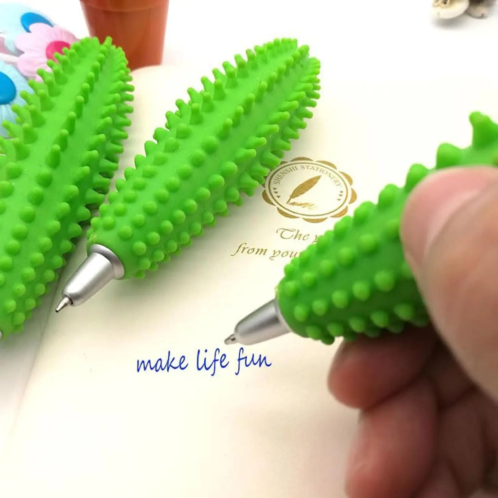 1pc Cactus Pen, Simulation Succulent Plant Pen, Cute and Novel Desktop Decoration and Fun Office Supplies with Blue Ink Qme