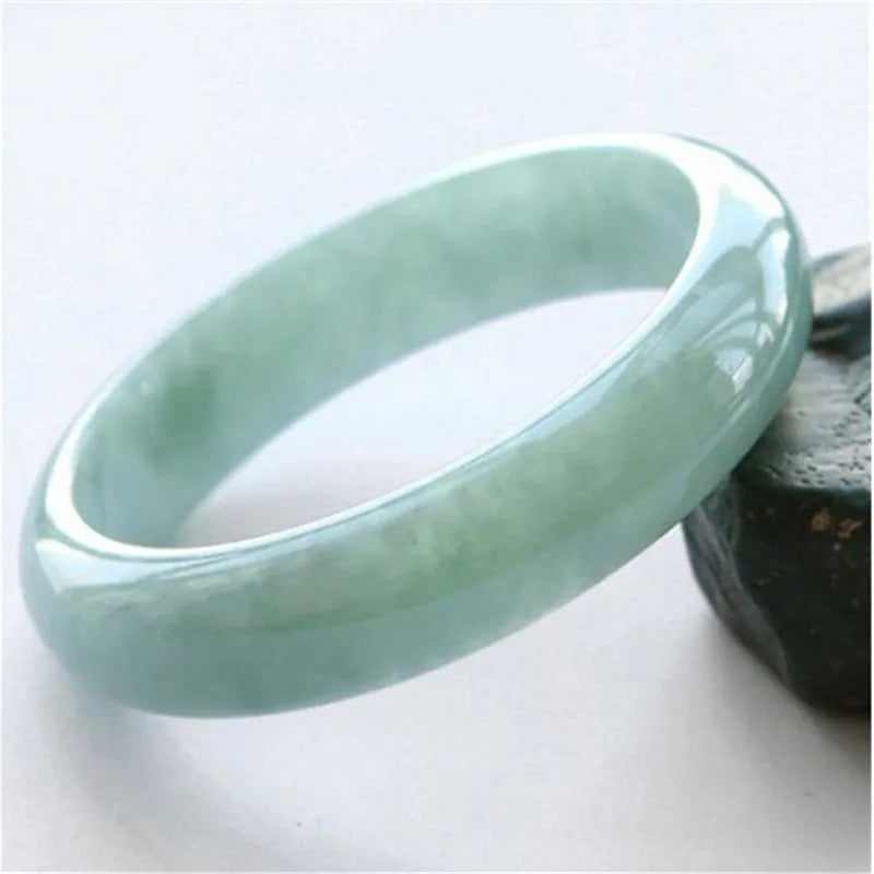 Real Grade A Natural Jade Bangle Women Healing Jewelry Genuine Chinese Jades Stone Bangles Jadeite Bracelet Girlfriend Mom Gifts Qme