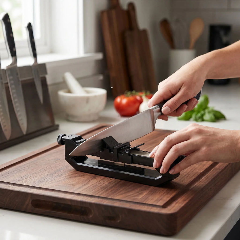 Knife Sharpener Angle Guide Kit 15 17 25 Degree Adjustable Sharpening Tool with Stone Guide for Kitchen Cutter Blades Qme