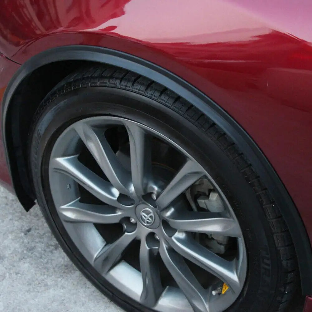 Car Splash Guard Fender Flare Extension Wheel Eyebrow Moulding Trim Wheel Arch Strip Extenders Scratch-proof Qme
