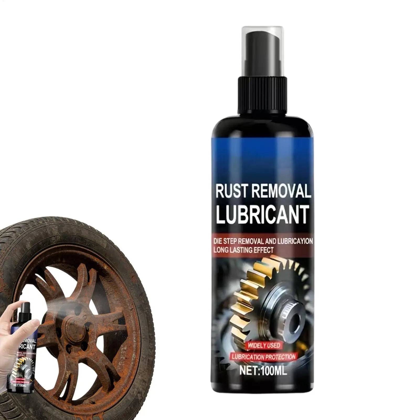 Rust Remover Restore Shine Lubrication 100ml Vehicles Metal Rust Remover for Equipment Maintenance Hinges Chassis Bolts Bicycle Qme