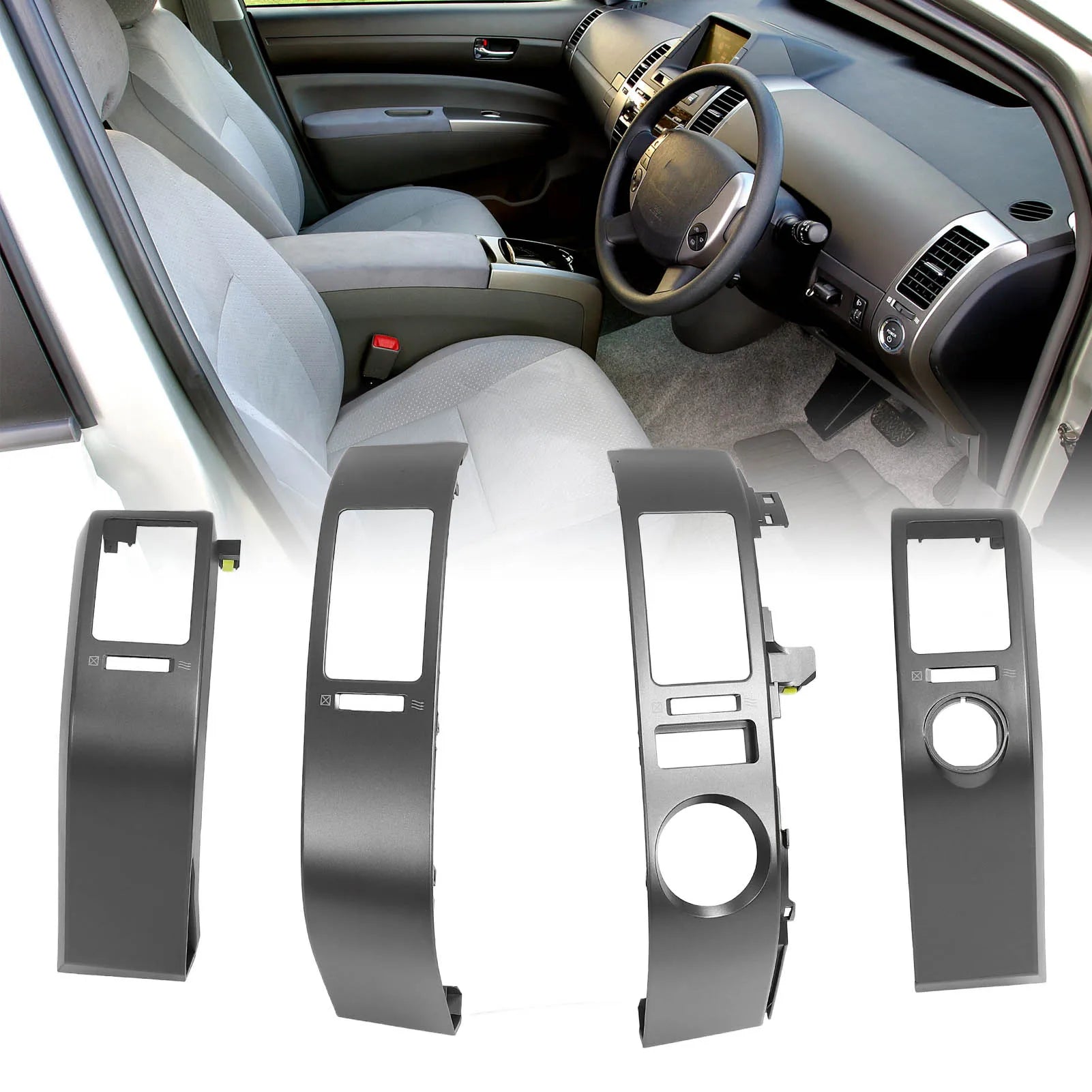 AC Dash Air Vent Cover Trim Scratch Resistant Dash Air Vent Trim Plate Panel Long Lasting 55062-47010 for 2004 To 2009 Qme