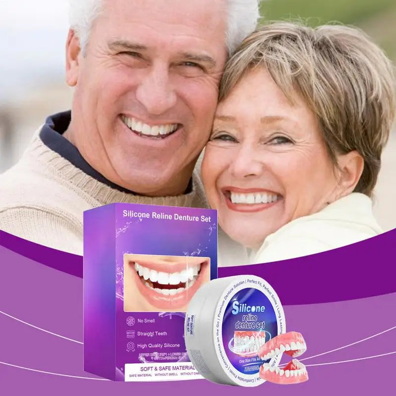 Silicone Denture Fit Temporary Orthodontic Teeth Dentures Fake Tooth Qme