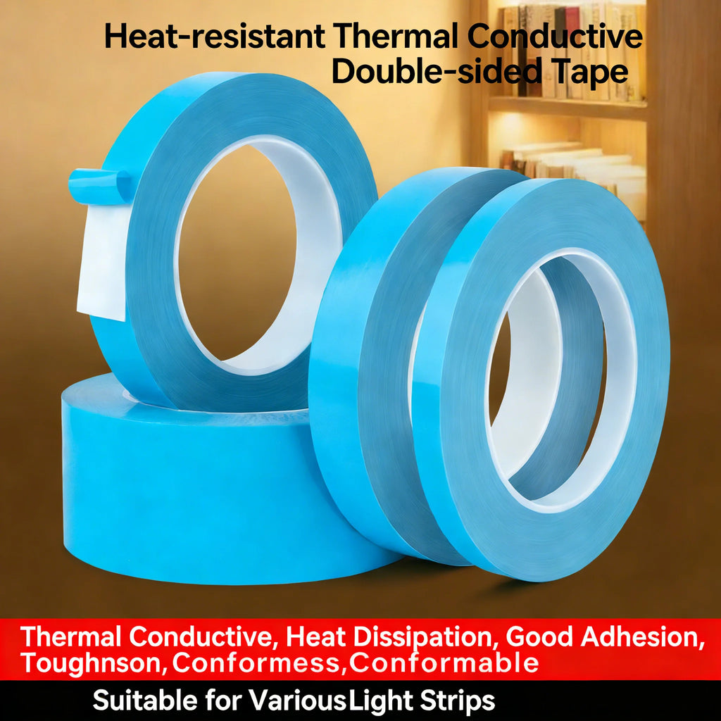 10M Double Sided Thermal Conductive Tape, Heat Resistant -25~130℃ for Automotive/LED/PCB High Adhesion for PCB/Heatsink/GPU Qme
