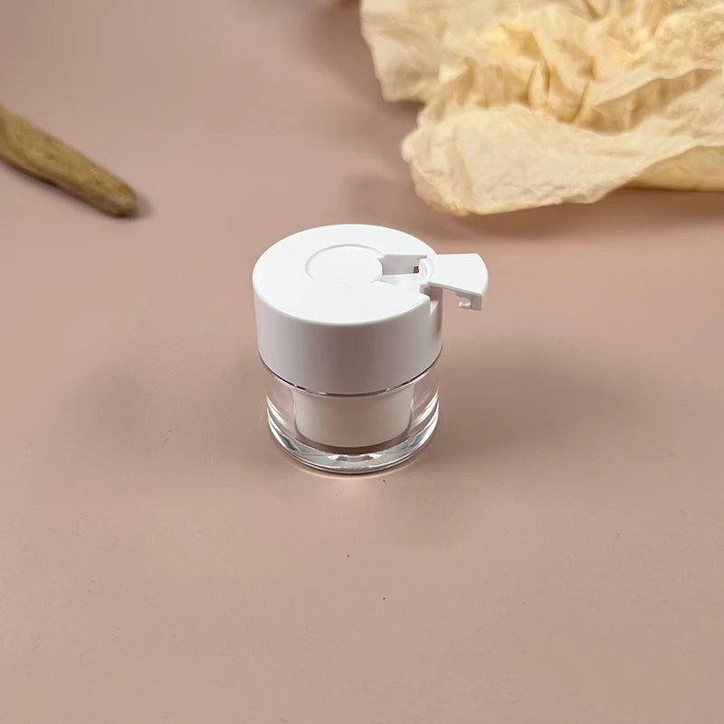 Refillable Empty Cream Jar Spoon Airless Pump Lotion Bottle Acrylic Qme