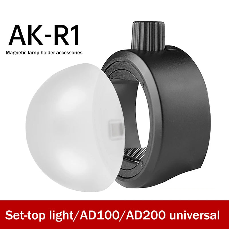 AK-R11 Magnetic Dome Diffuser Replacement V1 Round-head Flash AD200 Qme