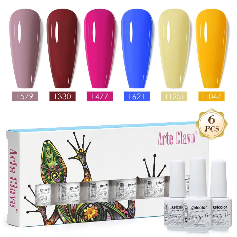 Arte Clavo Colourful Box Nail Gel Polish Semi Permanent UV Led