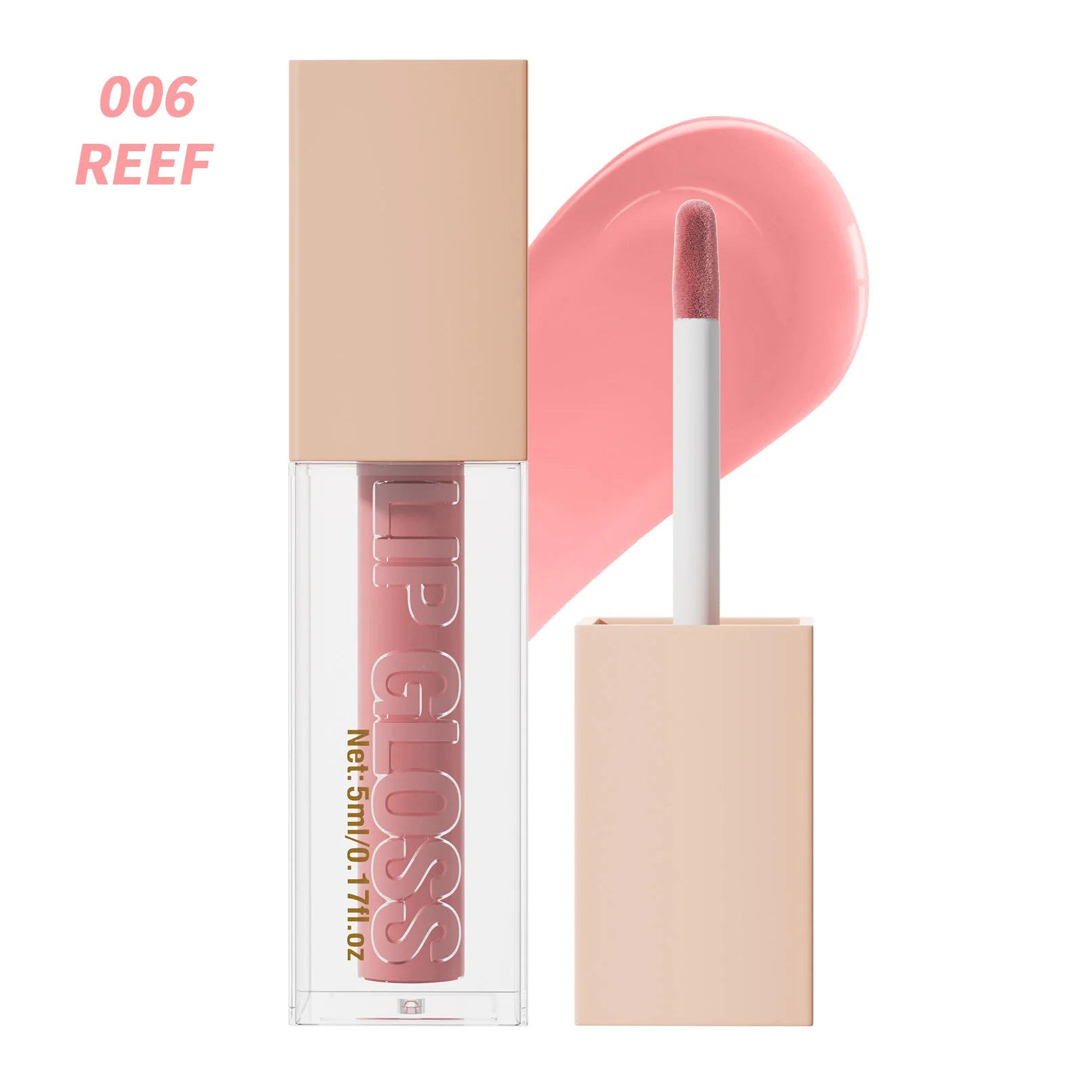 Lip Gloss Long-lasting Moisturizing Easy Halo-dyeing Waterproof Mirror Water Glass Lip Gloss Transparent Color Cosmetics Qme 9907-6
