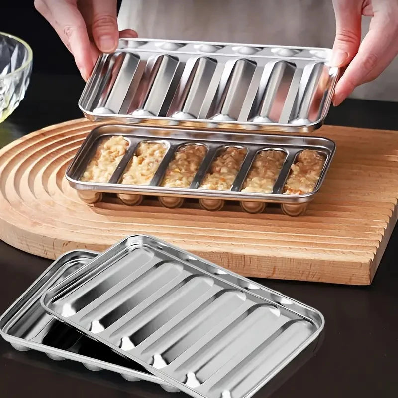 1 Sausage Maker Stainless Steel Mold DIY Dog Handmade Ham Mould Qme