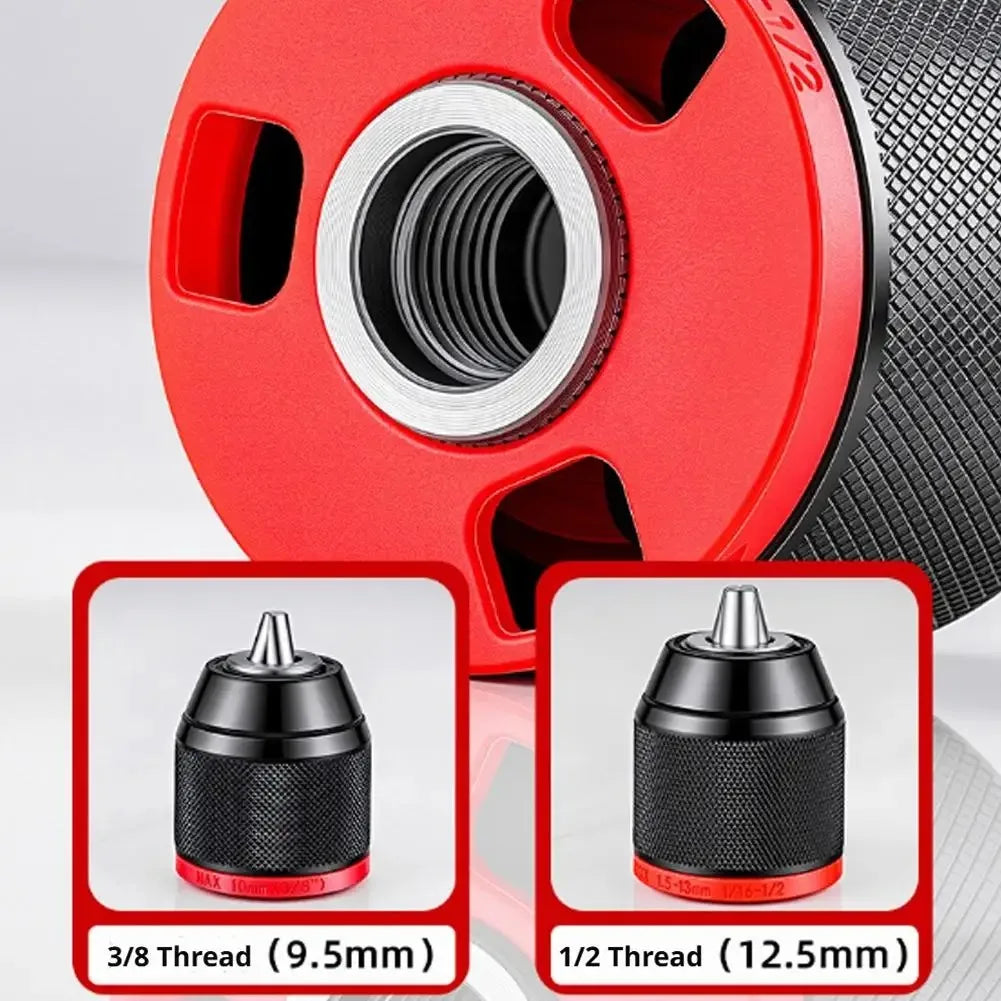 Ratchet Self Locking Drill Chuck Keyless Metal Drill Bit Adapter for Electric Impact Drill 1.5-13mm Quick Change Conversion Tool Qme