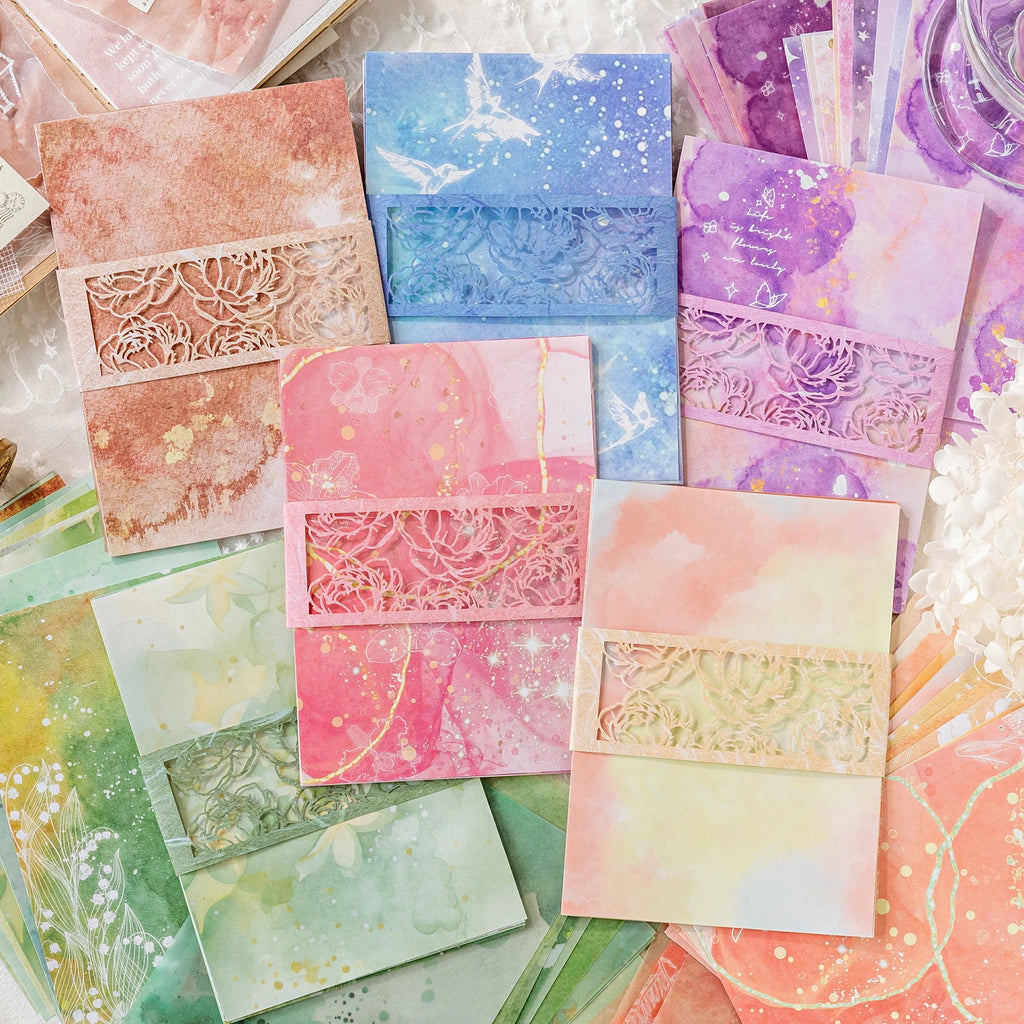 20Sheets，Colour Background Paper，DIY Scrapbooking Materials Paper， Hand Account Collage Decor，Junk Journal，Aesthetics Stationery Qme