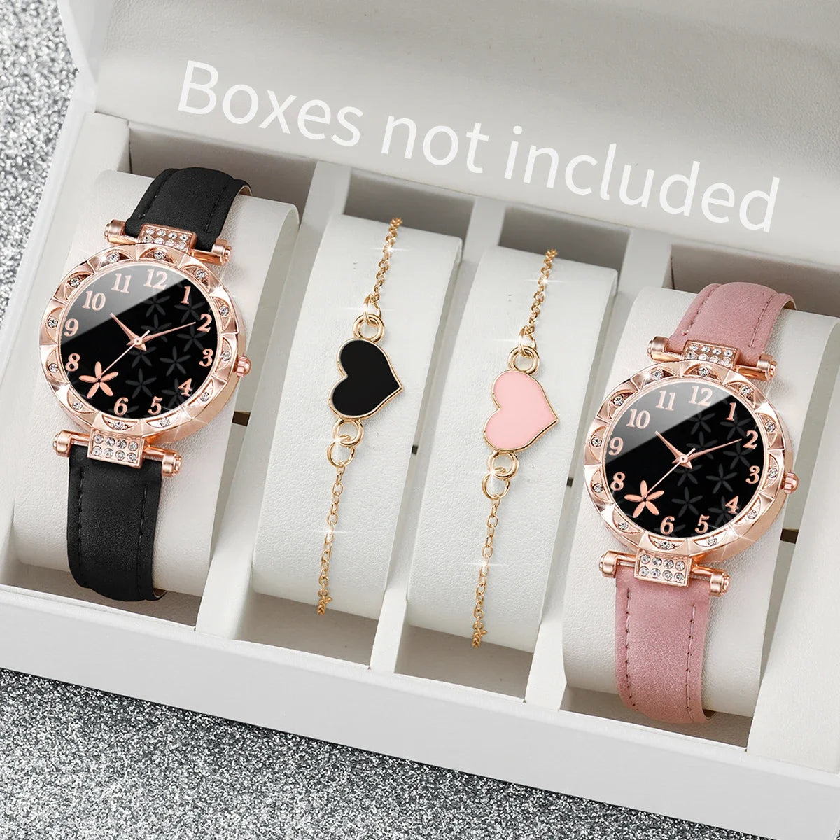 New Women's Casual Watch Light Luxury Diamond Set Starfish Pattern Dial Belt Quartz Watch Qme