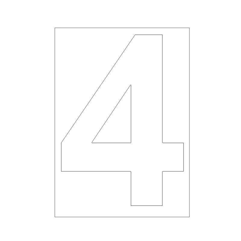 Self-adhesive Trash Can Labels Wheelie Bin Number Sticker Durable Qme A4