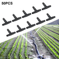 50pcs Barbed Connectors Irrigation Fittings Drip Irrigation Barbed Connectors Garden Watering Tools For 4/7mm Pipe Hose Qme Default Title