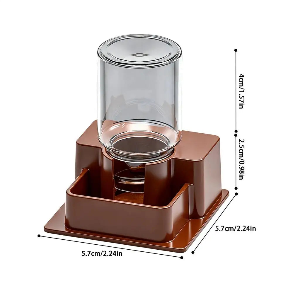 NEW Reptile Water Fountain Reptile Automatic Dish Tortoise Water Dish Gecko Drink Dispenser For Lizard Chameleon Snake Frog Qme Brown