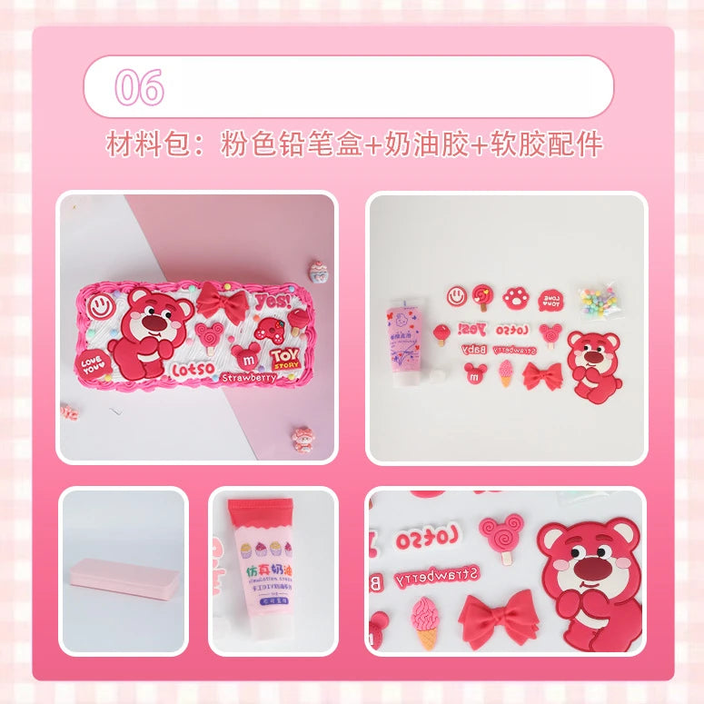 Hello Kitty DIY Pencil Case Student Craft Cream Glue Creative Qme 8
