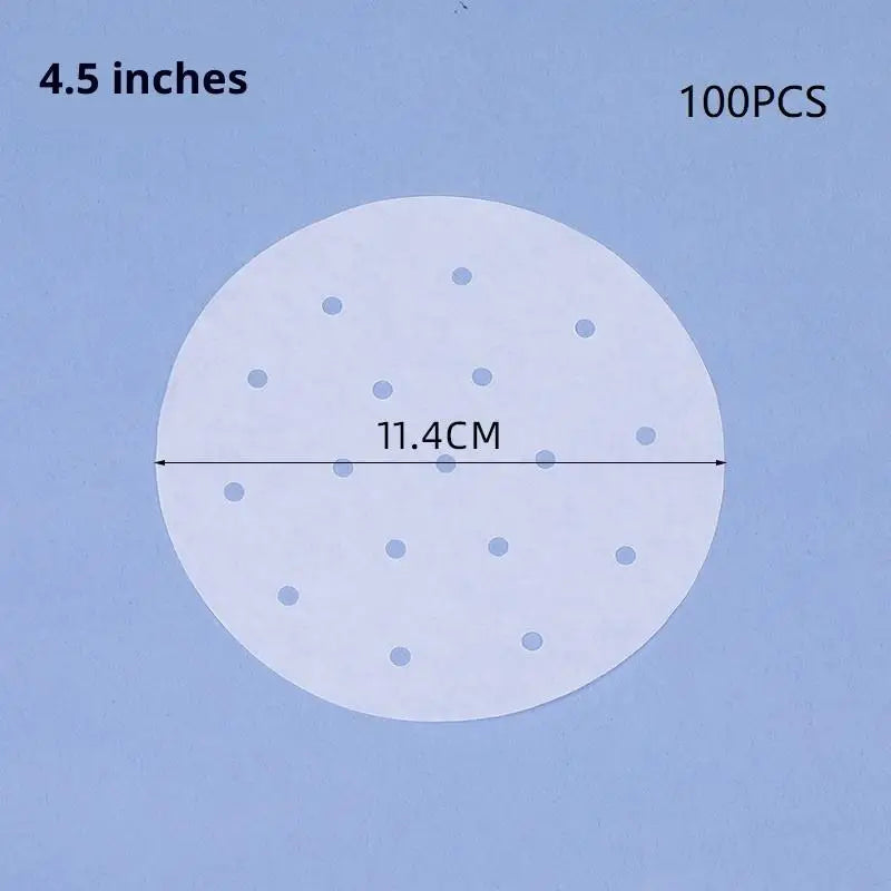 100 Disposable Steaming Paper Baking Silicone Oil Non-stick Steam Qme XL 100PCS