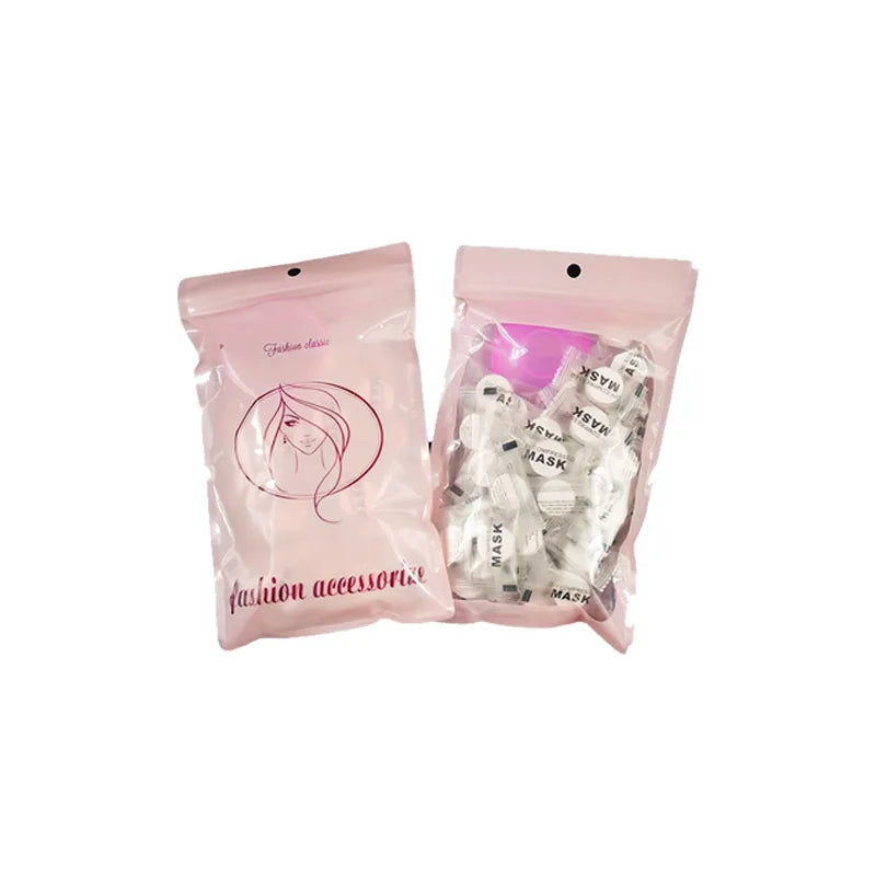 50 pieces of compressed facial mask piece skin care DIY, compressed disposable facial mask skin care facial mask paper tape bowl Qme WHITE