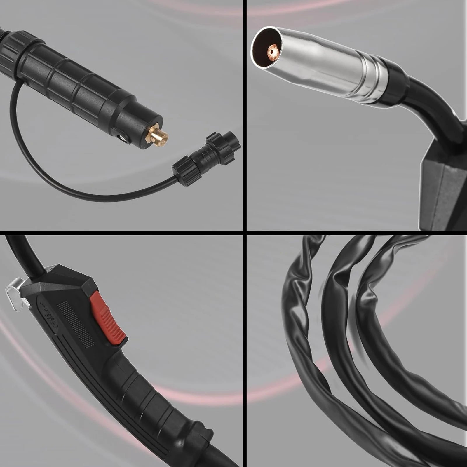 Semiautomatic F180 180A FLUX MIG Welding Gun 2M MIG Welding Gun Torch Stinger Small Welding Machine Flux Cored Wire Qme