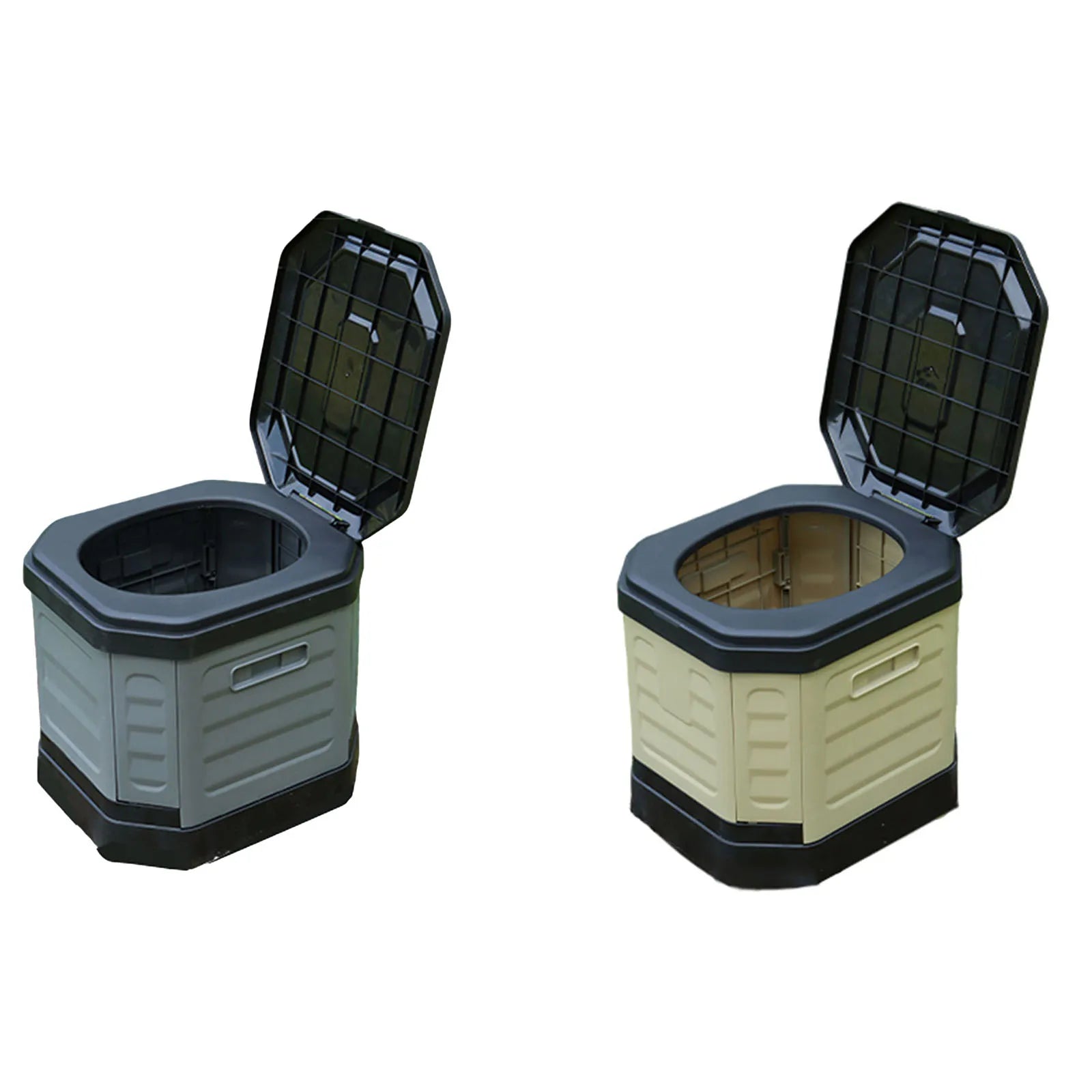 Folding Portable Toilet Reusable Camping Toilet with Lid Anti-Odor Travel Potty for Adults Travel Outdoor Hiking Trips Beach Qme