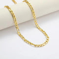 Luxury Brand 20-60CM 18K Gold Filled Beautiful 4MM Necklaces Sideways Chain for Men Woman Fine Jewelry Wedding Accessories Party Qme Gold 55CM Necklace