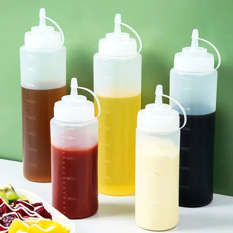 240 360 450 500 Squeeze Condiment Bottles Cap Lids Ketchup Mustard Qme