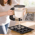 Cake Batter Separator Measuring Cup Dispenser Handheld DIY Baking Tool Qme black